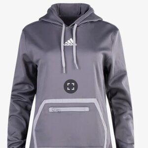 NWT Adidas Women’s Team Pullover Hoodie M Gray Sweatshirt Athletic Sportswear